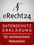 eRecht-Siegel - Datenschutzeklärung mit dem eRecht24-Generator erstellt by blumhoff-media.com (Agenturmitglied)